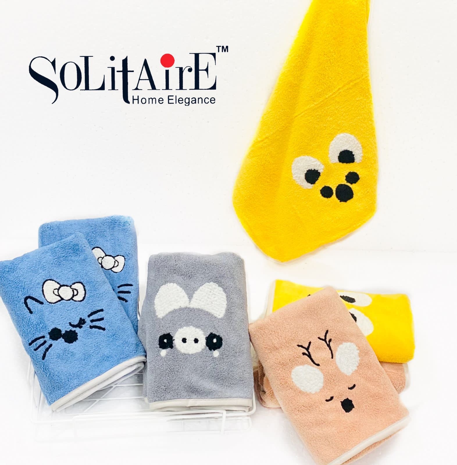 Super-Soft Microfiber Hand Towel (Set of 2) – Solitaire Home Elegance