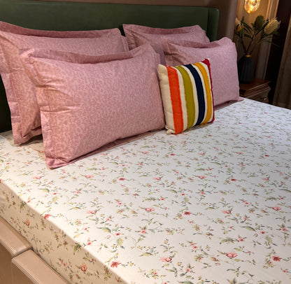 FLEUR KING COTTON BEDSHEET