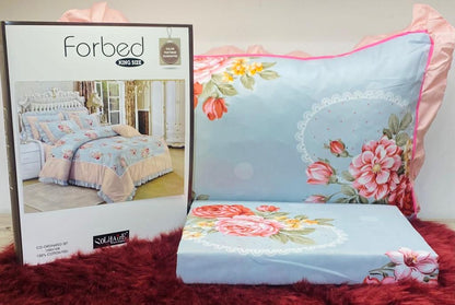 FORBED KING Bedsheet (with Frill Pillows)