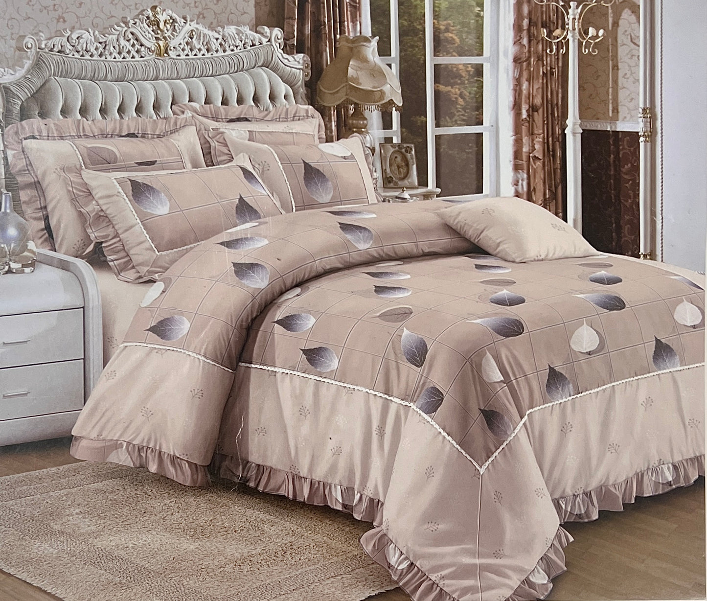 FORBED KING Bedsheet (with Frill Pillows)