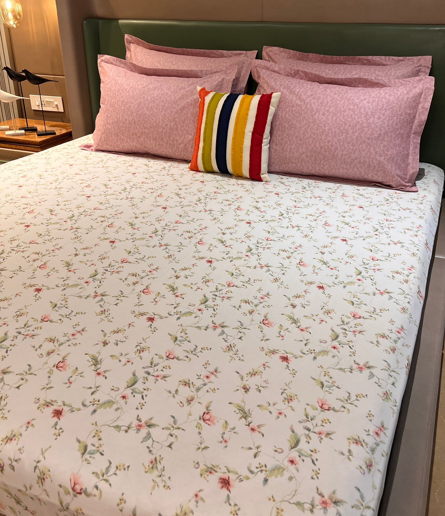 FLEUR KING COTTON BEDSHEET