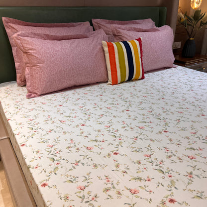 FLEUR KING COTTON BEDSHEET