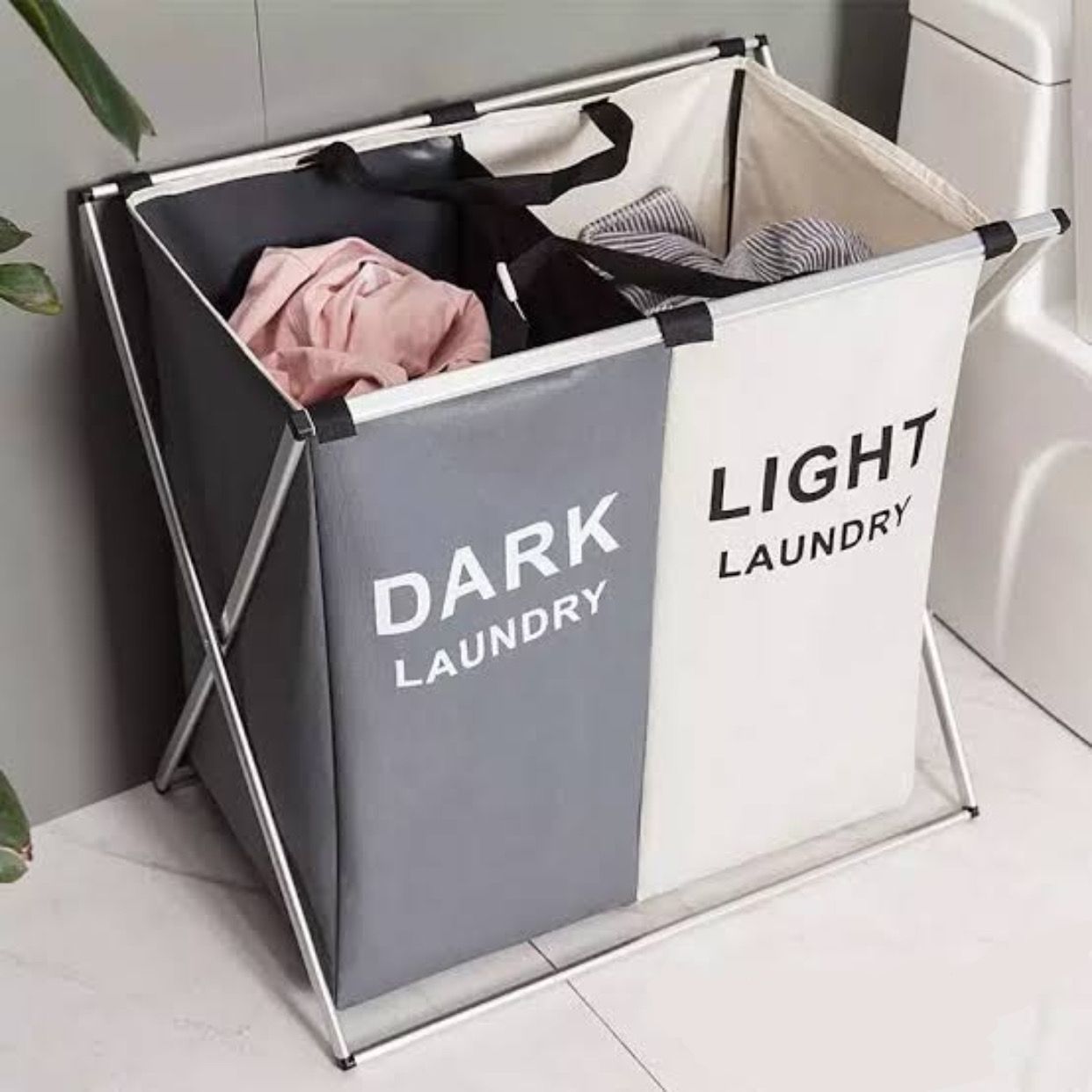 Light dark store laundry basket