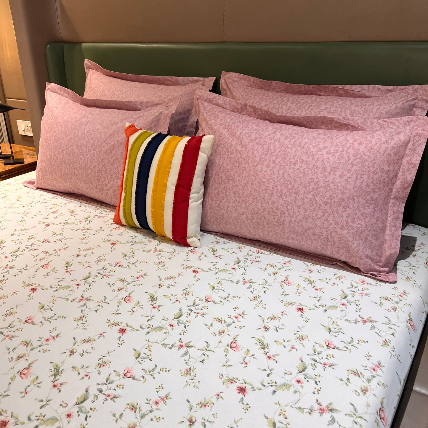 FLEUR KING COTTON BEDSHEET