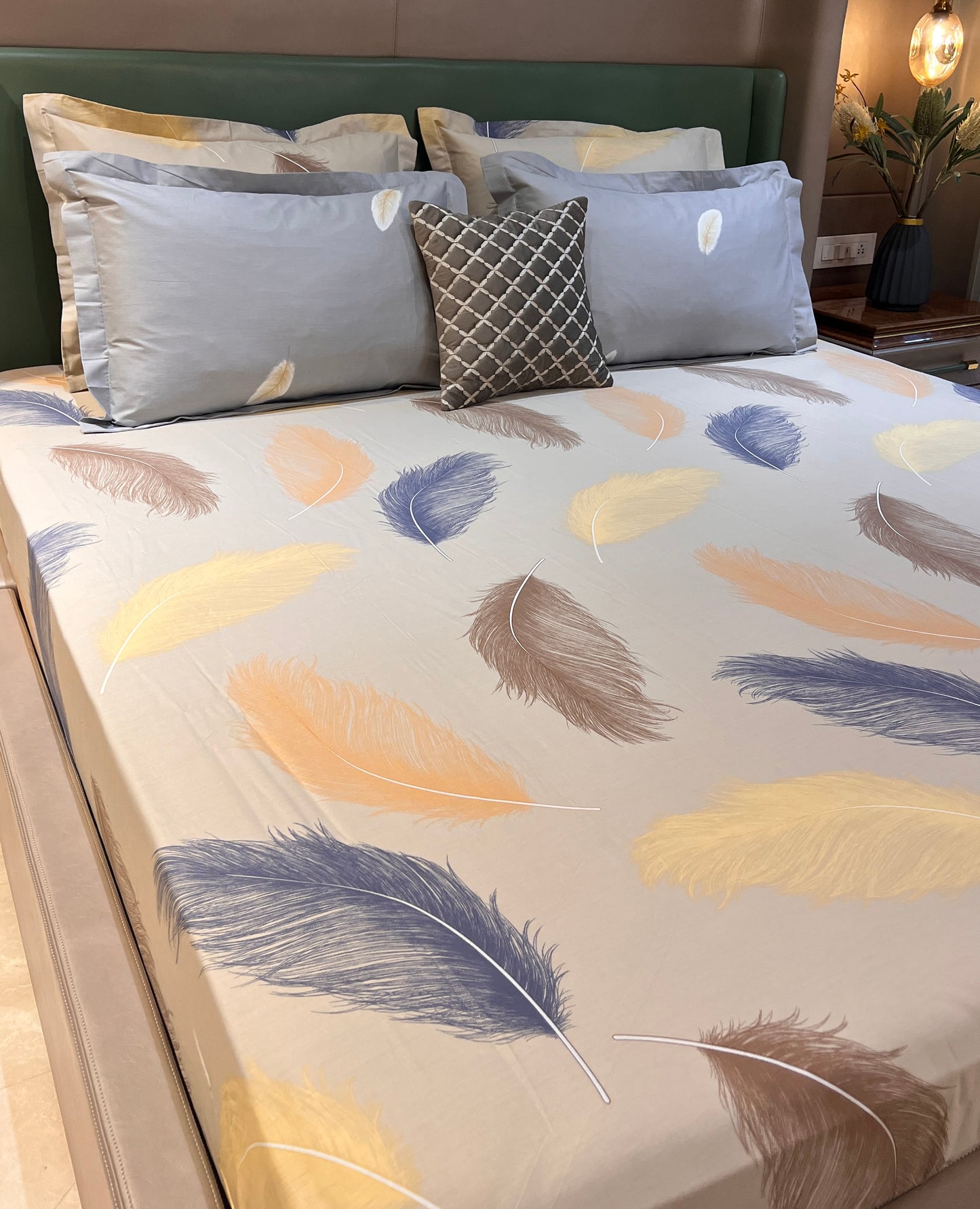 FLEUR KING COTTON BEDSHEET